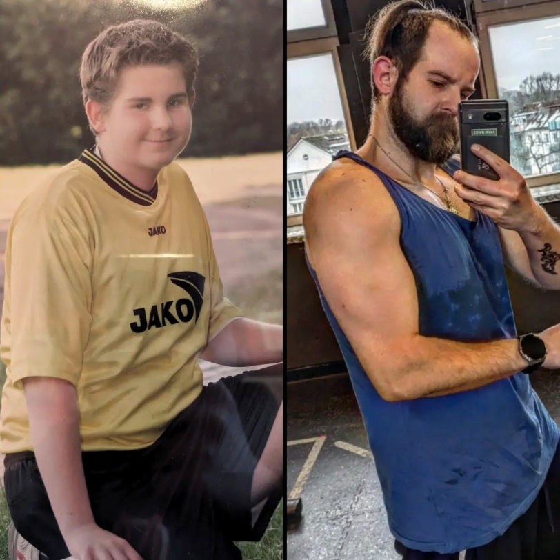 Links mit 116 Kilogramm - Rechts mi 70 KG