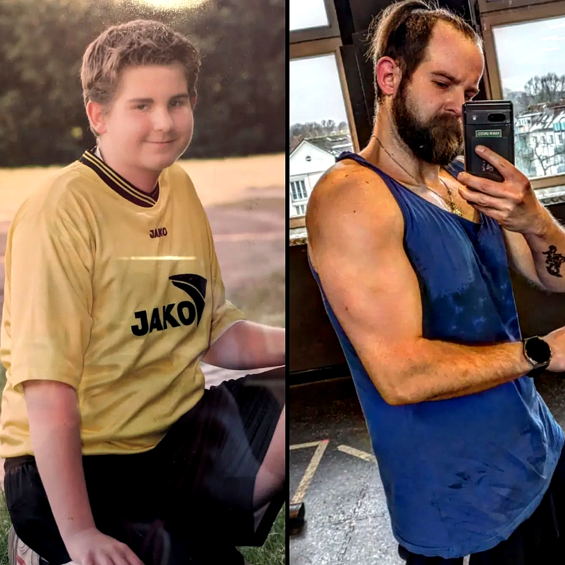 Links mit 116 Kilogramm - Rechts mi 70 KG